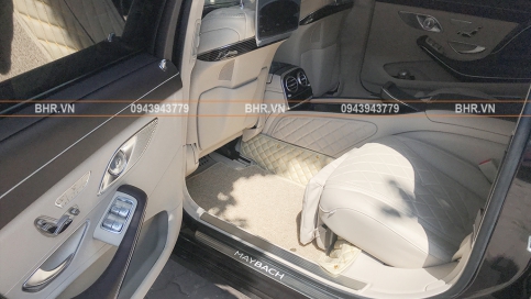 Thảm lót sàn ô tô 5D 6D Mercedes Maybach S400/ S450/ S560/ S650 siêu sang trọng, may tại xưởng